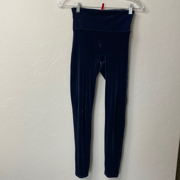 Spanx blue velvet leggings size small - Picture 1 of 9